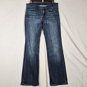 7 For All Mankind Jeans Womens 29 31x30 Blue Bootcut Mid Rise Stretch Denim